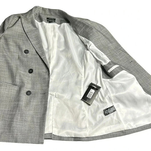 RW&CO blazer,NWT women size 10. Grey fitted double breast,office siren,career EC - Picture 5 of 16